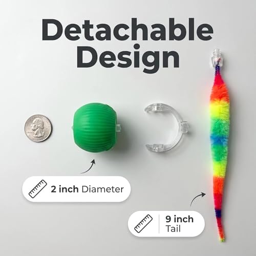 Interactive Rolling Cat Ball Toy, Rechargeable Automatic Moving Pet Toy with Smart Obstacle Avoidance & 3 Play Modes, Self Activated Chase Toy for Indoor Cats, Kittens & Small Dogs （Green