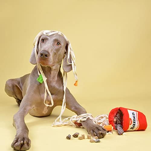 CHEWFFON Dog Puzzle Toy, Interactive Treat Hiding Enrichment Crinkle Toy