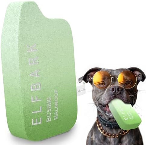 Two Tails Puff Parody Dog Toy – Funny Squeaky Dog Toys for Interactive Play and Training – Durable, Easy to Clean, Birthday Gifts for Small, Medium and Large Dogs - Mint