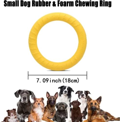 Dog Flying Disc,Floating Dog Ring Toys, Indestructible Dog Chew Toys for Small Chewers Dog Toys for Pool,Float Durable Outdoor &Indoor Puppy Toy for Throwing,Catching,Swimming,Training
