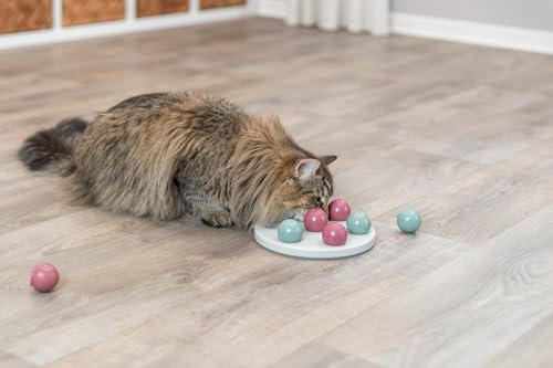 TRIXIE Pet Products Solitaire Game for Cats, White/Blue, 7.75 x 7.75 x 3 in. (4594)