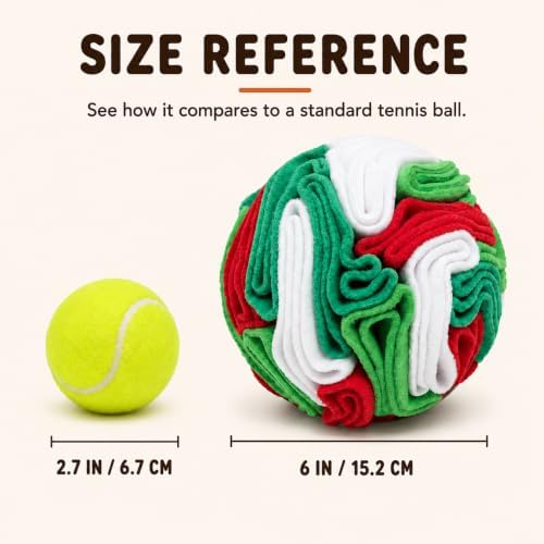 Multi-Color Snuffle Ball for Dogs, Nature-Themed Camouflage Slow Feeder Toy, Dirt-Hiding Design for Indoor/Outdoor Mental Enrichment, Puzzle Game for All Breed Sizes,Machine Washable