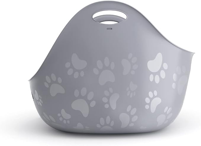 Litter Genie Cat Litter Box in Flexible Plastic with Handles, High Walls