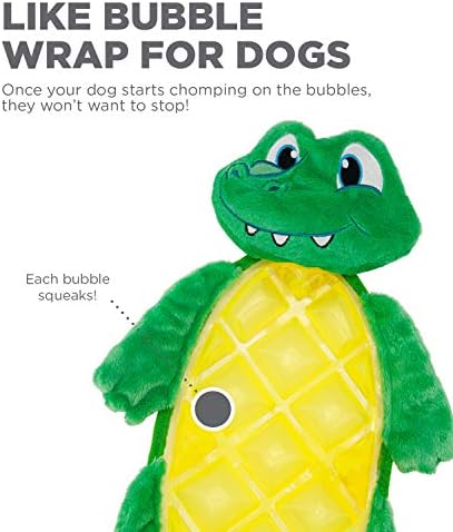 Outward Hound Bubble Palz Plush Gator Dog Toy, Large