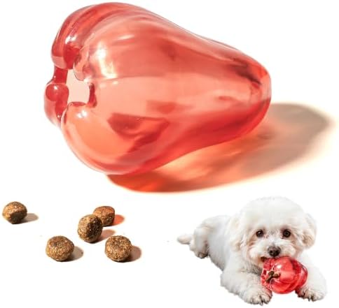 Ruffoo NibbleFru Dog Treat Dispenser Toy, Soft TPR Interactive Puzzle Toy for Boredom Relief & Separation Anxiety, Mental Stimulation Slow Feeder to Keep Small Medium Dogs and Puppies Busy