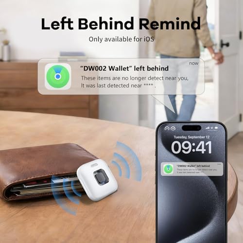 Hoxe Air Tracker Tags-4 Pack for iOS & Android, Smart Tag for Key, Bag, Pet | Dual System Luggage Tracker Compatible with Apple Find My & Google Find Hub App, Bluetooth Key Finder Replaceable Battery