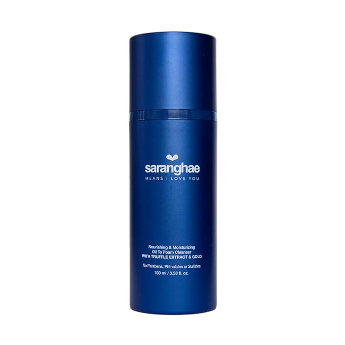 Saranghae Premium Oil Cleanser for Face, Calendula Korean Cleansing Oil to Foam Face Wash - Hydrating Makeup Remover and Cleanser for Clean, Firm Skin