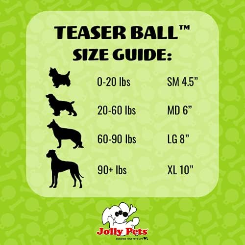 Jolly Pets Teaser Ball Interactive Dog Toy, 10 in XL, Blue