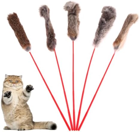 5pcs Cats Stick Pet Toy Long Strip Teaser for Cats