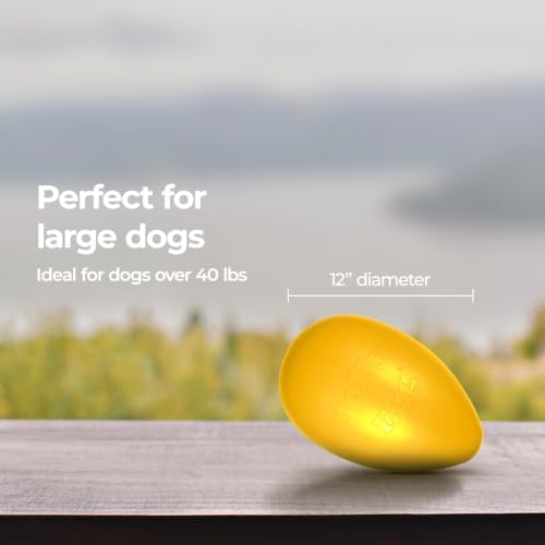 Jolly Pets Jolly Egg Herding Dog Toy, 12 in, Yellow - Large