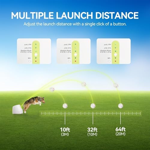 AFP Automatic Dog Ball Launcher with 2.5in ETPU Ball for Medium-Large Dogs