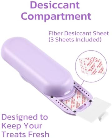 Clink Design Dog Training Clicker & Dog Clicker with Treat Storage, Purple | Clicker Dog Trainer, Compact Dog Clicker for Puppy Training or Cat Clicker, 2.36 oz