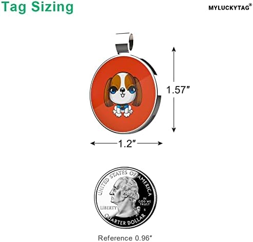 MYLUCKYTAG QR Code Pet ID | Personalized Dog & Cat Collar Tag | Online Profile with Instant Scanned Location Alert Email