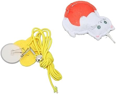 Gavigain Interactive Cat Toy, Hanging Catnip Toy with Adjustable Elastic Cord, Felt Stress Relief Toy for Cats, Non Marking, Anxiety and Boredom Relief