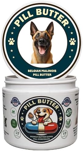 Peanut Butter Dog Pill Wrap - Belgian Malinois Label