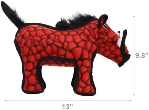 TUFFY® : Warthog Dog Toy: Ultra Durable Plush Toy with Multiple Layers & Reinforced Seams, Washable and Floats, Original Construction