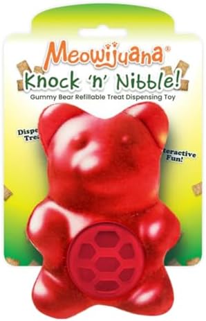 Meowijuana Knock 'n' Nibble Gummy Bear Treat-Dispensing Cat Toy