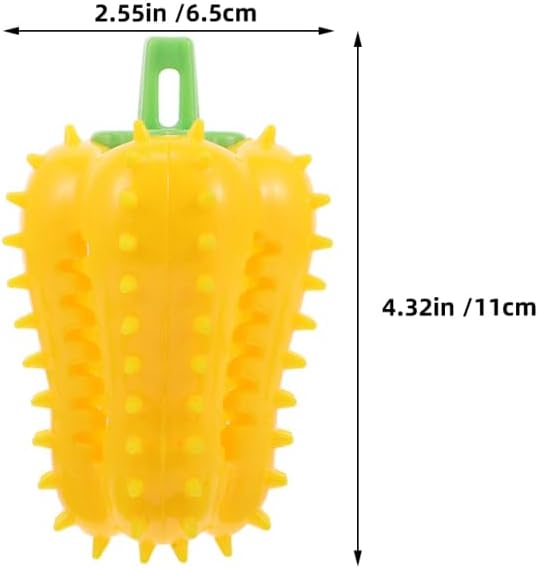 UPKOCH Dog Treat Dispenser Balls Chili Pepper Shaped Pet Feeding Toy for Teeth Cleaning Scent Stimulation Self-Entertainment 2 Pack 4.33 X 2.55 X 2.55 in