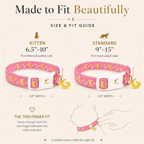 Breakaway Cat Collar with Bell for Kittens & Cats