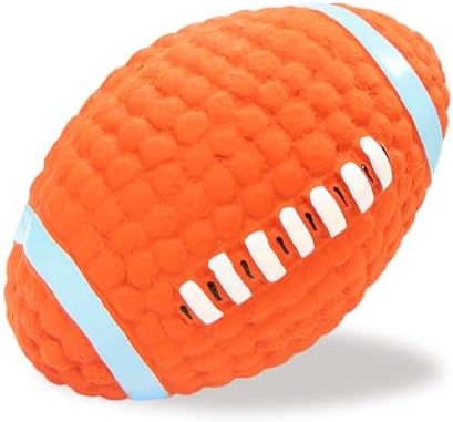 5.2” Squeaky Dog Toy Football, Rugby Shape Interactive Dog Balls for Medium and Large Dogs, Durable Dogs Balls for Chewing and Training (Large,1 Pcs)