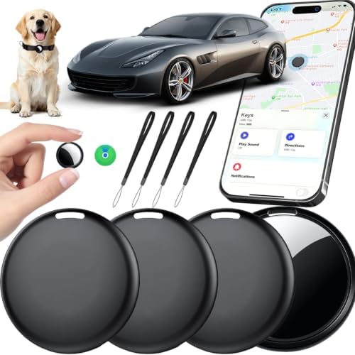 GPS Tracker for Vehicles No Subscription for iOS Only - 2 Pack | Undetectable Car Tracker, Precise Location Bluetooth Tag Compatible with Apple Find My for Key Luggage Kid Pet