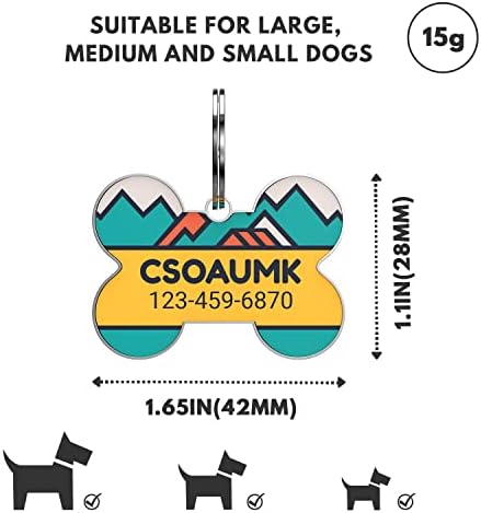 QR Code Dog Tag -On Pet ID Name Tag for Dogs, Cats & Horses – Custom Personalized Noiseless Tag with Jingle-Free Fit & Online Profile Display