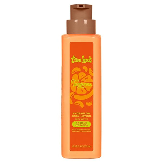 Tree Hut Hydraglow Body Lotion Tangerine, Mothers Day Gifts, Bright Citrus Scent, Hydrating & Moisturizing Daily Lotion for Silky Soft, Glowing Skin, Lightweight Formula, 18 fl oz