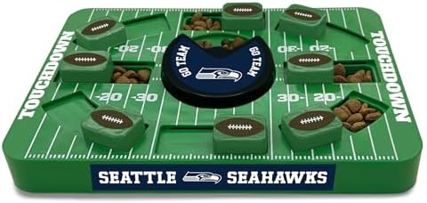 Pets First NFL Seattle Seahawks Large Puzzle Toy, Dog Puzzle Treat Toy, New Large Size, Interactive Dog Treat Toy, Dog Slow Feeding Toy
