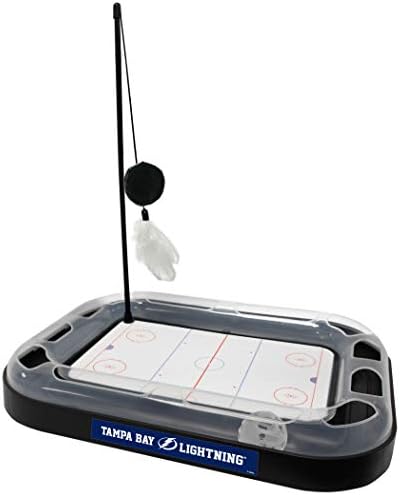 Pets First 5-in-1 NHL Tampa Bay Lightning Cat Scratcher Toy with Interactive Cat Ball Bell in Tracks