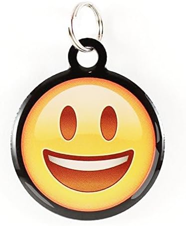 Dynotag® Web Enabled Super Pet ID Smart Tag with DynoIQ™ & Lifetime Recovery Service. Play Series: Round (Happy Face)