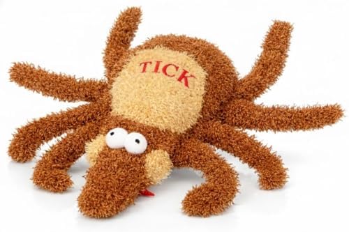 Tick Dog Toy Small - Soft Plush - Squeaky Dog Toy Plush - Brown - 6" - Officially Licensed