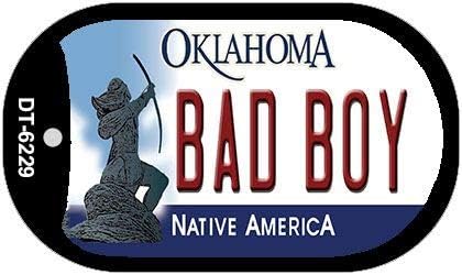 Smart Blonde Bad Boy Oklahoma Novelty Metal Dog Tag Necklace DT-6229