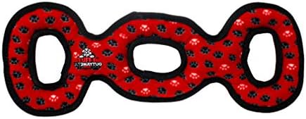 TUFFY® 4 Pack 3Way Tug Gear Ring Bone Boomerang Plush Dog Toys
