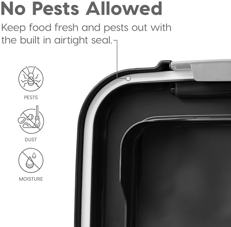 IRIS USA 30 lb + 11 lb Airtight Pet Food Storage Containers with Wheels