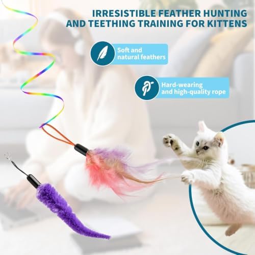 Interactive Cat Toy for Indoor Cats, Door Mounted Automatic Cat Toy