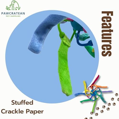 Catnip Sepak Takraw Cat Toy with Crackle Paper Colorful Self-Entertainment Durable Chew Toy