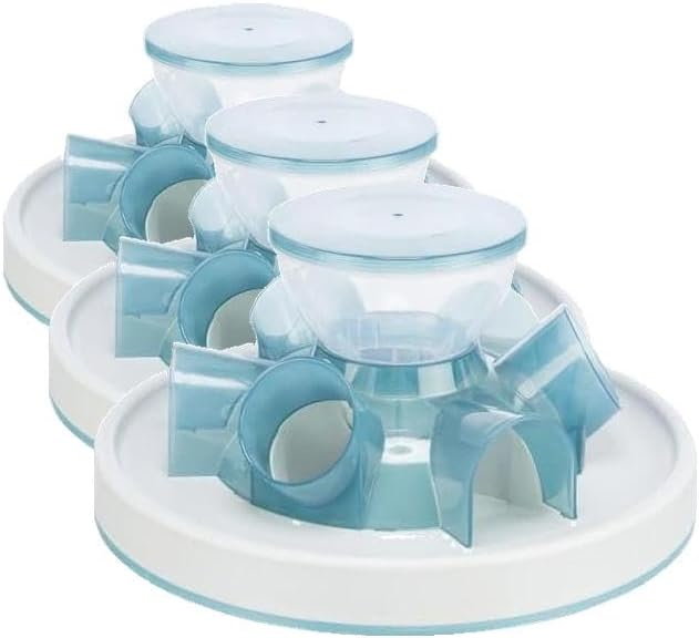 TRIXIE Tunnel Slow Feeder for Cats and Dogs, Interactive Cat Toy, Pet Food Dispenser, Treat Dispenser (Pack of 3)