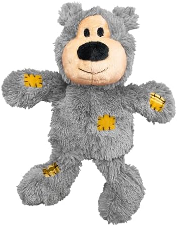 KONG Wild Knots Bears - Durable Dog Toys with Internal Knotted Ropes and Minimal Stuffing for Less Mess (Assorted Colors) (X Large (2 Pack))