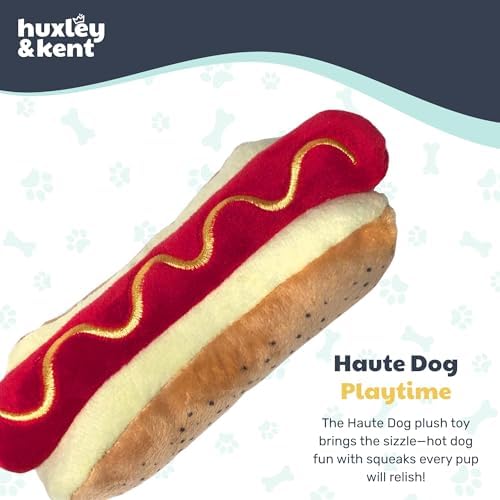 Huxley & Kent Power Plush Squeaky Dog Toy, Haute Dawg, Small