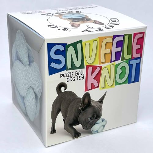 Glory To Dog Blue Snuffle Knot Interactive Dog Toy 4” Puzzle Ball