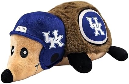 NCAA Kentucky Wildcats Plush Hedgehog Toy for Dogs & Cats, Cool Soft Pet Toy for Fun and Interactive Play, Dog Chew Toy with Squeaker, Licensed Hot Pet Toy
