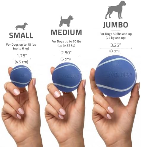 Playology Squeaky Chew Ball Dog Toy - Jumbo, Hot Dog Scent