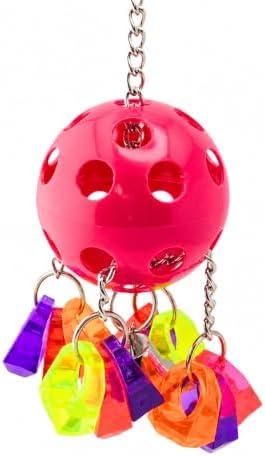 Bonka Bird Toys 1938 Paci Pull Colorful Pacifier Ring Acrylic Parrot Parrotlet Budgie Quaker African