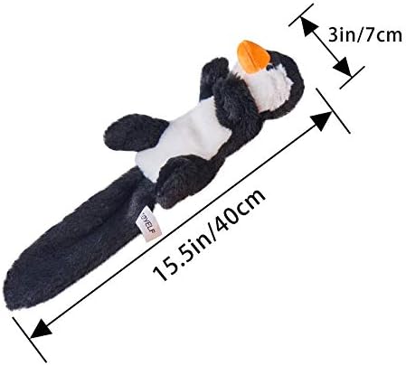 JOYELF Plush Squeaky Toys for Medium and Large Dogs - No Stuffing, Durable Interactive 3 Pack With Squeaky and Crinkle Paper - Penguin, Polar Bear and Otter