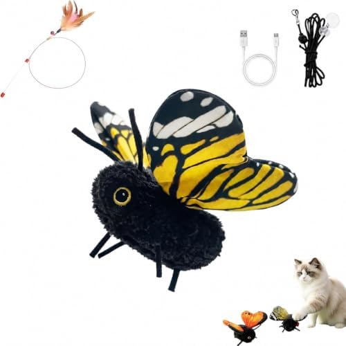 Smart Sensing Flapping Butterfly Toy Interactive Cat (#B)