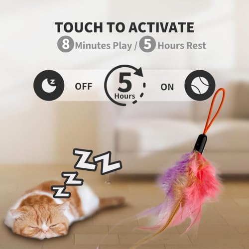 Interactive Cat Toy for Indoor Cats, Door Mounted Automatic Cat Toy