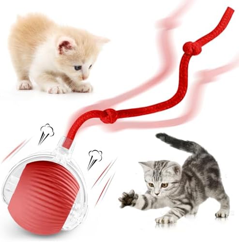 Interactive Cat Ball Toys for Indoor Cats, Upgraded Automatic Cat Toys