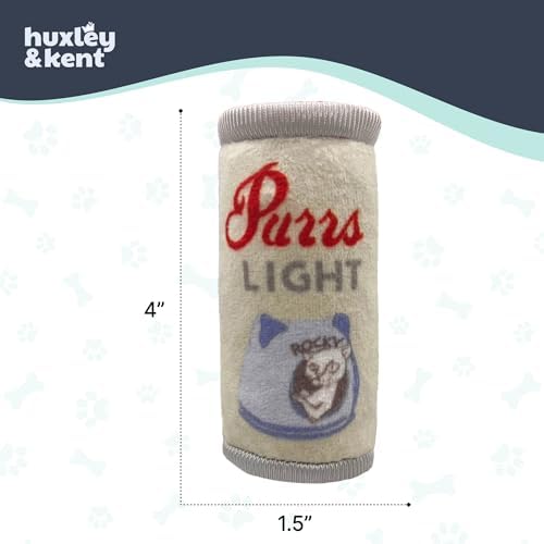 Huxley & Kent Plush Crinkle Catnip Cat Toy, Purrs Light