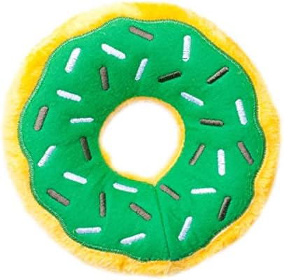 ZippyPaws Donutz No Stuffing Dog Toys to Keep Them Busy - Mint Chip Donut