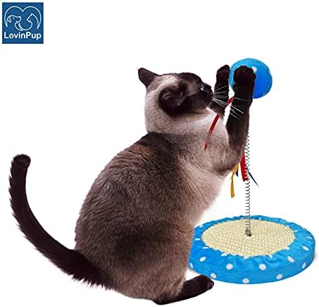 Small Cat Scratcher Toy Tree with Ball (9.75-Inch)